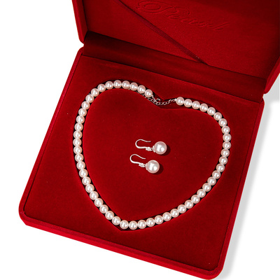 珍珠项链耳环送妈妈首饰妈妈礼物