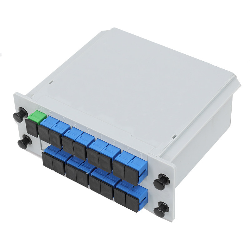 YOUYSI 分光器1分8插片式电信品质8芯光分路器SC接口插卡式光分器分纤箱1分4分光器