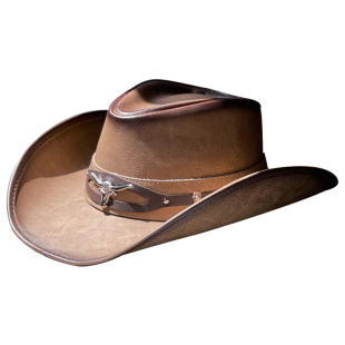 大檐卷边西部牛仔帽男女春夏户外骑马帽出游登山防晒遮阳帽爵士帽