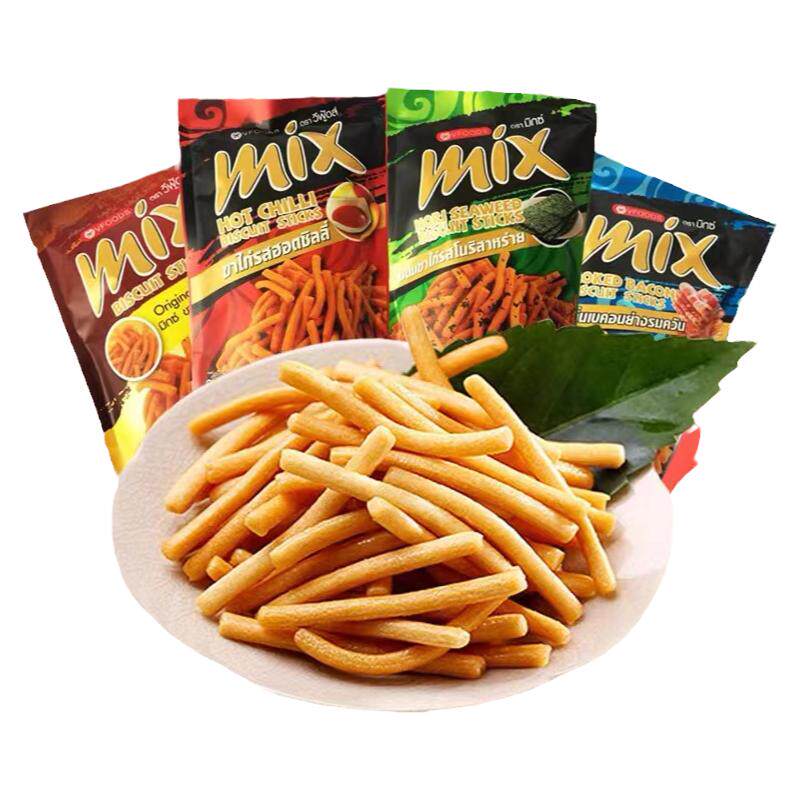泰国进口VFOODS MIX脆脆条大袋香辣海苔原味口味网红薯条零食包邮