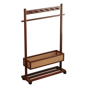 卧室落地挂衣架不占空间可移动置物架多层次净衣帽架简易晾衣架子