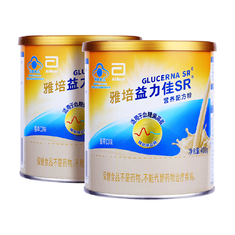 雅培益力佳SR营养辅助降血糖含蛋白质粉400g*2
