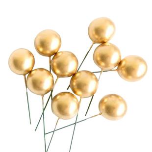 100个装金球银球烘焙生日蛋糕装饰插件ins祝寿儿童网红甜品台装扮