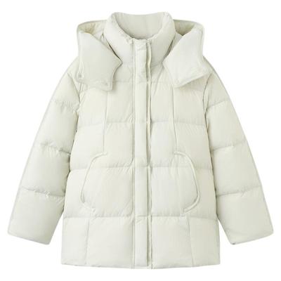 快鱼2025年冬新款云朵龟背羽绒服女立领连帽加厚保暖宽松显瘦外套