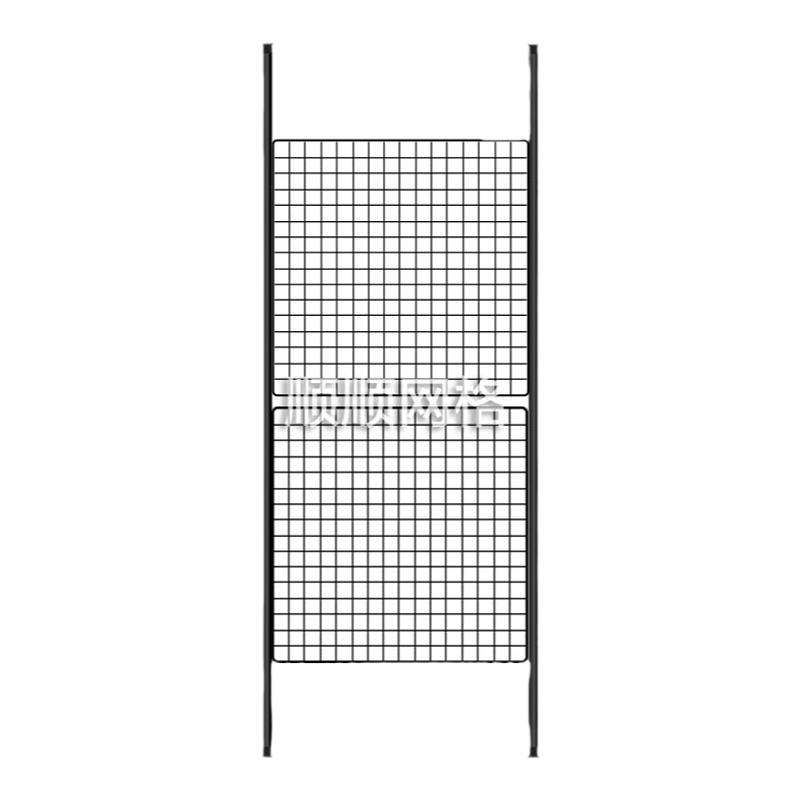 INS网格屏风隔断落地置物架顶天立地伸缩杆宿舍改造免打孔收纳架