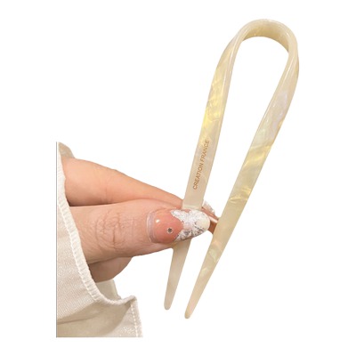 清仓！！醋酸u型发簪发夹发钗丸子头盘发新中式古风女高级感玉簪