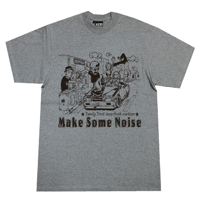 bboy宽松old school重磅hiphop卡通西海岸街舞美式小领口短袖T恤