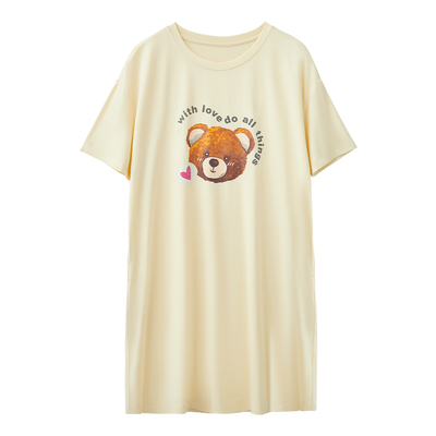 可爱睡裙女童红豆中款可外穿睡衣