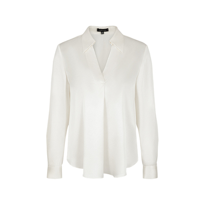 MARYLING米白色真丝上衣