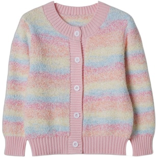 女童针织开衫秋季秋装新款中小儿童宝宝洋气春秋毛衣上衣休闲外套