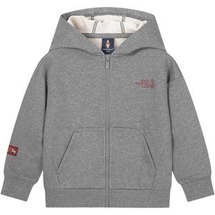 暇步士童装儿童针织外套春秋新品男大童休闲连帽卫衣运动女童帽衫