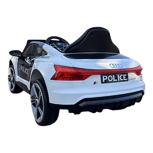 奥迪儿童电动车四轮汽车男女小孩遥控可坐人玩具警车摇摆童车宝宝