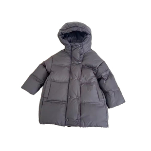 女童洋气羽绒服中长款加厚冬装2025冬季新款儿童白鸭绒防水外套潮