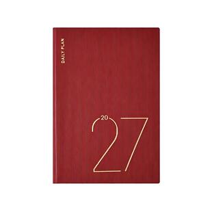 卡杰2027年日程时尚商务企业定制记事本每周计划本软皮笔记本子高颜值学生日记本成人办公会议记录工作日志本