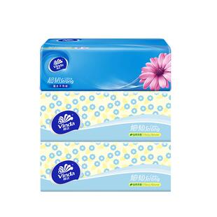 心相印超韧茶香抽纸3包家用卫生纸细韧压花实惠装S码面巾纸抽