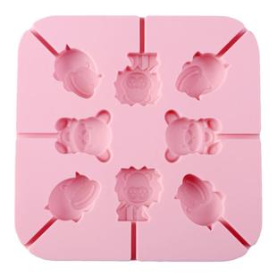 圣诞卡通棒棒糖硅胶模具耐高温易脱模手工秋梨膏棒棒糖巧克力棒模