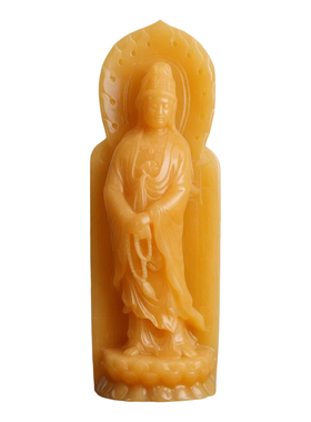 黄玉石观音菩萨供奉摆件