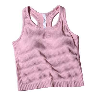 无袖运动背心透气带胸垫紧身