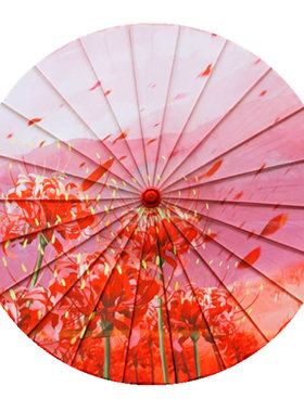 女花伞绸布油纸伞工艺伞古典