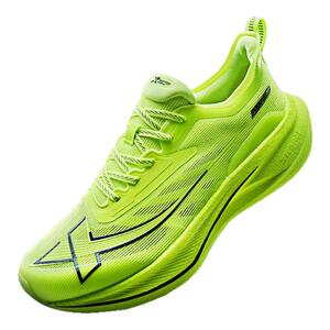 特步两千公里二代荧光绿跑鞋男体测体考马拉松运动鞋减震透气跑鞋