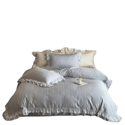 法式提花贡缎全棉长绒棉四件套