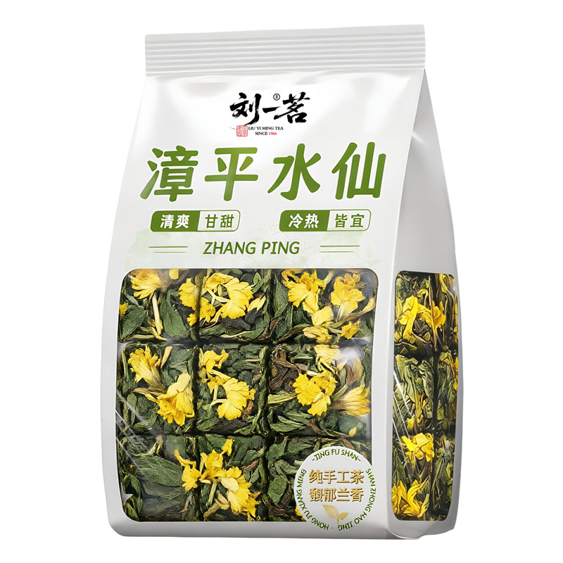 刘一茗菊花水仙乌龙茶茶饼可冷泡
