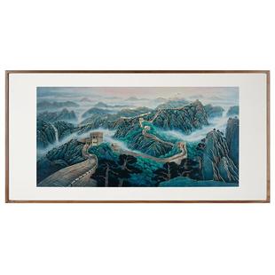 铜师傅手工錾刻铜雕画《众志成城》万里长城客厅玄关背景墙装饰画