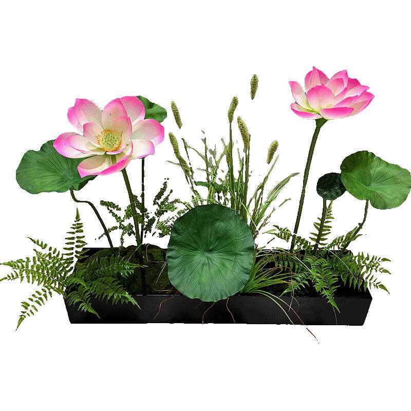 喜语仿真PU莲花荷花花艺套装