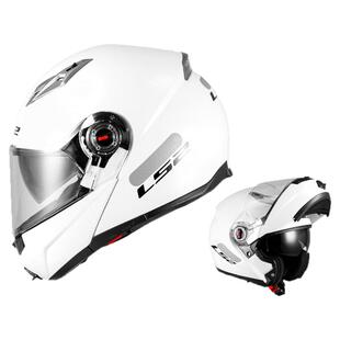 LS2双镜片揭面盔摩托车头盔男女秋冬季保暖全盔机车四季通用FF370