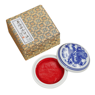 上海西泠印社潜泉朱砂印泥 朱膘红色 印泥书画专用朱砂印章用印泥
