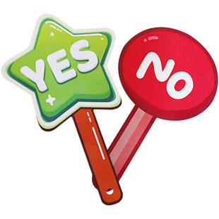 Yes no对错手举牌英语课堂互动教具辩论赛道具小组比赛赞成反对