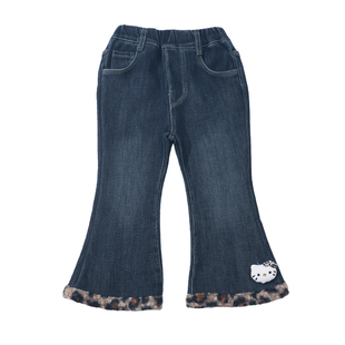 女童加绒牛仔裤冬季儿童女孩加厚保暖喇叭裤韩版女宝宝洋气长裤冬
