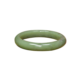 已结缘新疆和田玉若羌青黄手镯黄口料玉镯60 5MM亚光天然