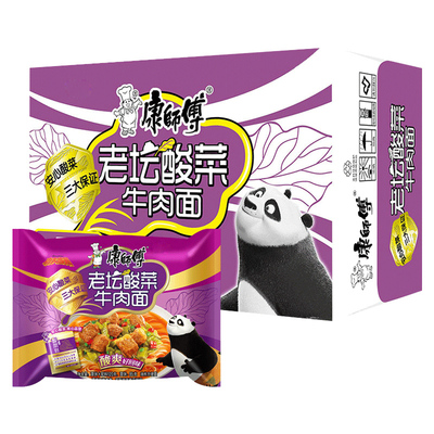 康师傅经典老坛酸菜牛肉方便面