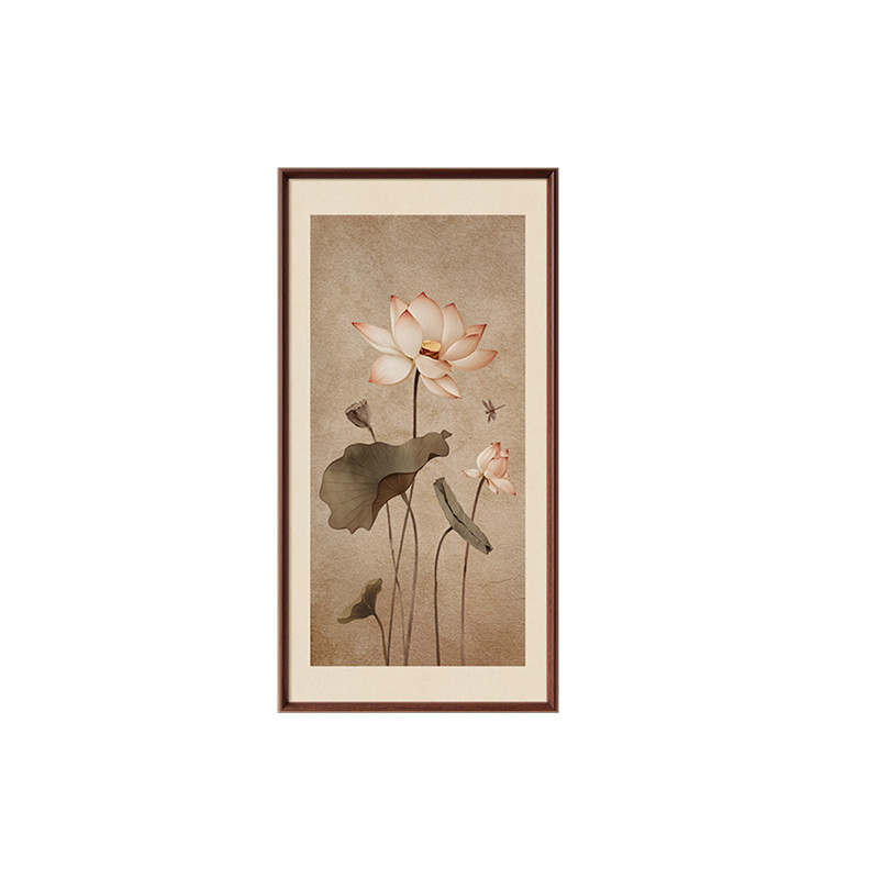 【新中式风】禅意荷花玄关装饰画