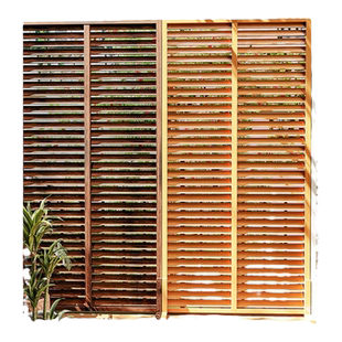 防腐木栅栏露台围栏天台护栏室外楼顶百叶屏风庭院隔断墙院子围挡