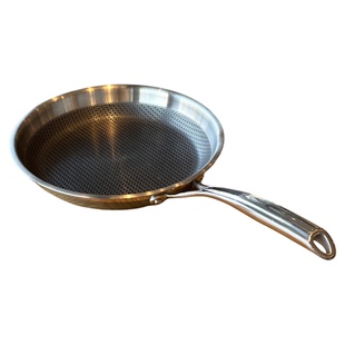 LUCUKU路卡酷家用平底锅煎炒锅304不锈钢煎鸡蛋牛排锅28cm