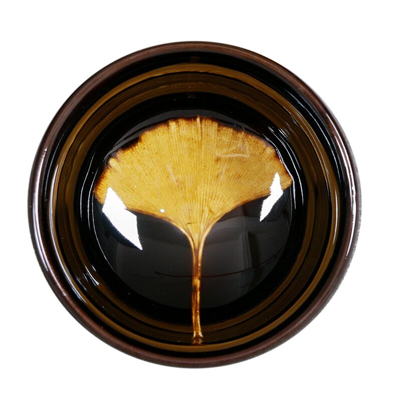 滋心堂木叶建盏茶杯纯手工吉州窑