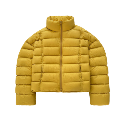 排骨羽绒服女短款立领