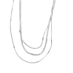 Aries白羊座 s925纯银波光粼粼多层叠戴项链轻奢时尚小众锁骨链