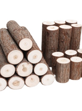 云杉坊木头乔迁壁炉摆件