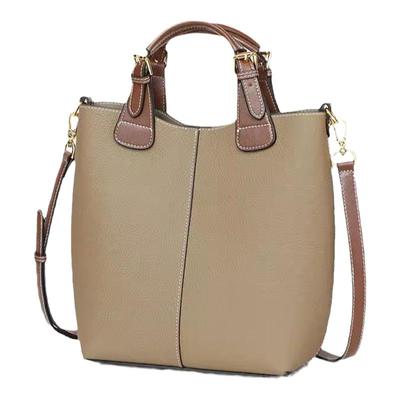 大牌头层牛皮水桶包女2025新款斜挎菜篮子包大容量真皮单肩手提包