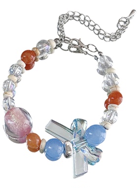 【幻彩星蝶】MIES原创设计彩色水晶珠手链女小众卡通吊坠甜美手串