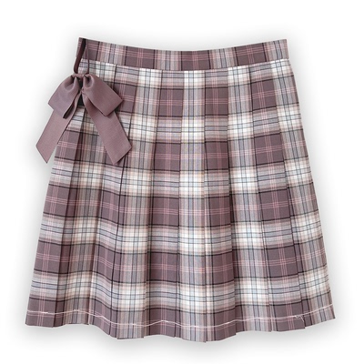 毛料格裙jk制服中牌学院风校供