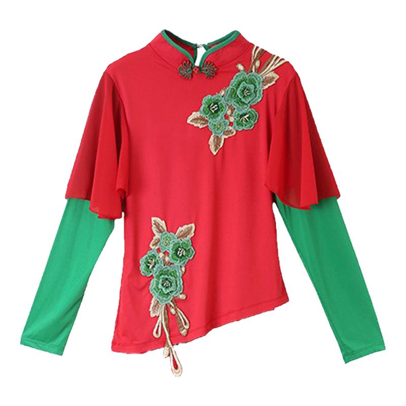 广场舞服装上衣演出服装中国风女