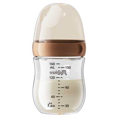 底部回气防胀气玻璃奶瓶瓶身配件