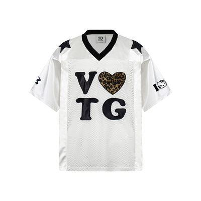 EUEH透气网眼辣妹绝美刺绣球衣