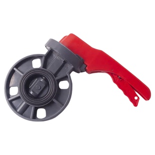 PVC蝶阀管道阀门开关对夹式手柄蝶阀涡轮通用法兰连接碟阀50