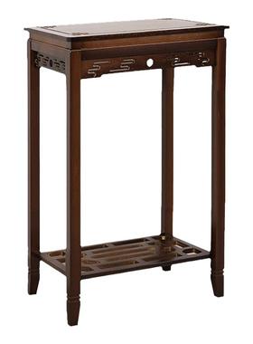 中式风禅意楠竹木室内花台摆件