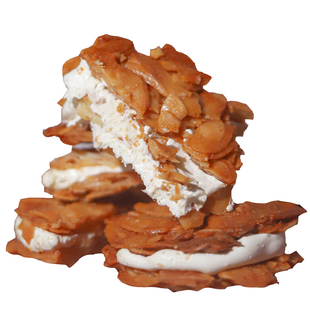 扁桃仁夹心酥牛扎饼干杏仁脆软心酥脆零食坚果独立小包装176g